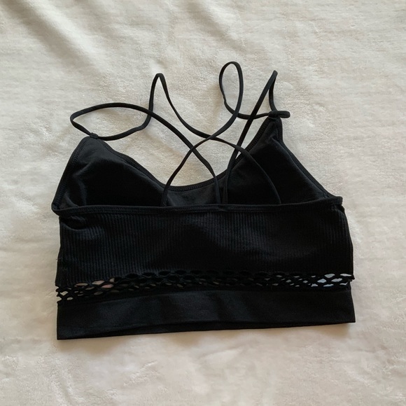 C & C California Leilani Ribbed Fishnet Bra Top - Picture 5 of 8